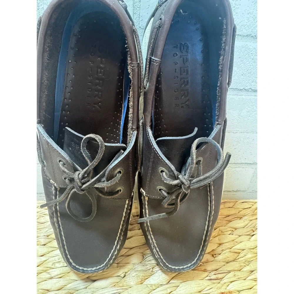 Sperry Top-Sider Billfish Mens Dark Brown Leather Boat Shoes 13M 0192211